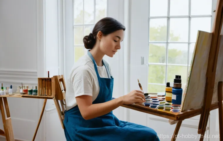 유화 작품 제작 - Prompt 1: The Artist's Sanctuary**