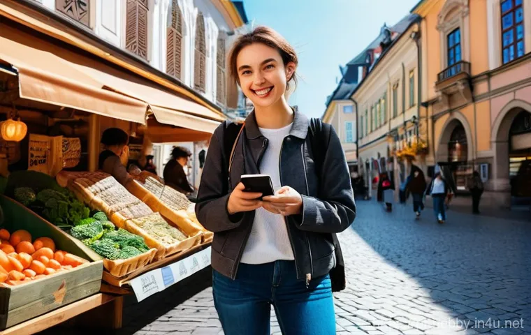 가성비 여행지 - **Prompt:** A cheerful, 20-something female traveler with a casual, practical outfit (jeans, a styli...