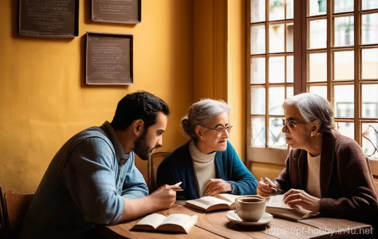 북클럽 활동 - **Prompt 1: A Cozy & Engaging Book Club Gathering**
    "A diverse group of adults, aged 25-50, are ...