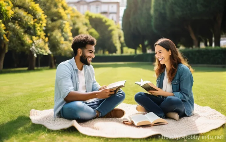 북클럽 활동 - **Prompt 2: Journey Through Diverse Literary Worlds**
    "A young woman, wearing stylish yet comfor...