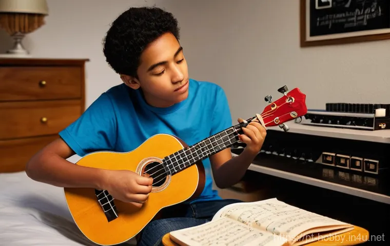 악기 추천 - **Prompt:** A diverse group of friends, ranging from late teens to early thirties, are gathered in a...